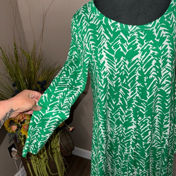 VTG 1970’s DVF • Diane Von Furstenberg • Long Sleeve Maxi T-Shirt Dress - Picture 8 of 15